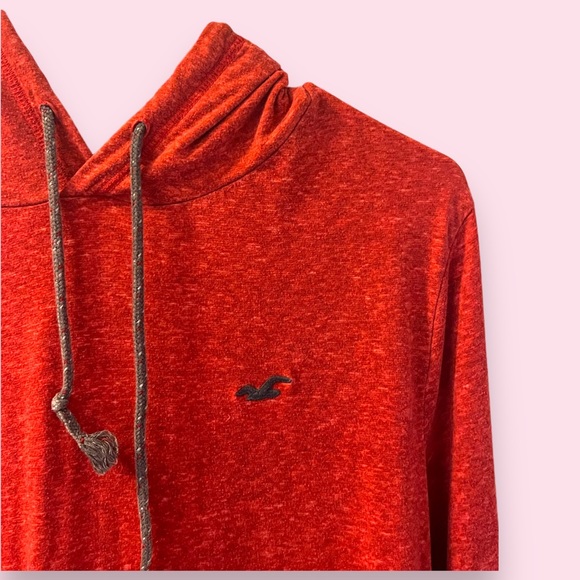 Hollister Lightweight Hoodie Burnt Orange Color. Medium. Front Pouch Pocket. EUC - Picture 2 of 8